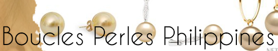 Boucles d'oreilles de perles dorées des Philippines